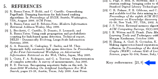 what does references mean in research